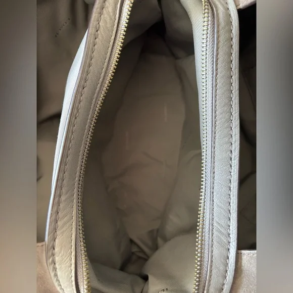 Coach Gray leather and Suede large handbag - Picture 8 of 16